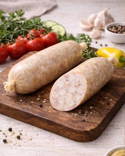 Колбаса куриная с чесноком